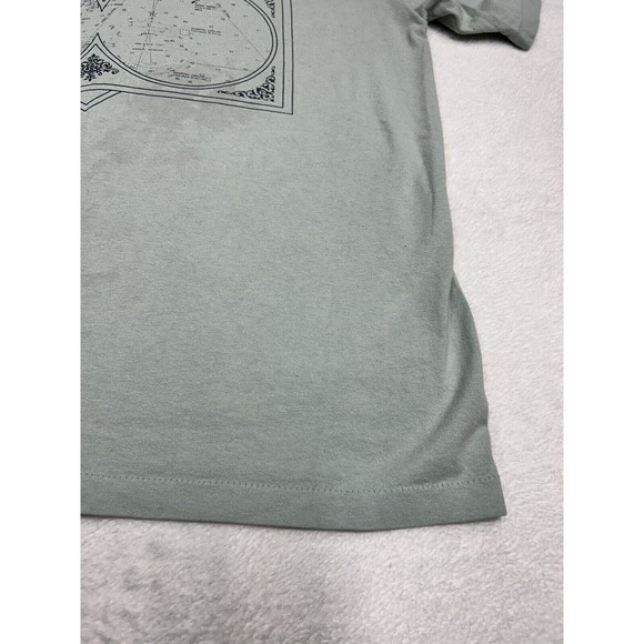 Vtg 90s Sandusky Bay Clothing Co Moss Green Single Stitch Graphic T-Shirt Size L - Picture 4 of 11